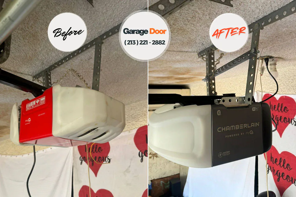 Before and after: Garage Door Installation & Replacement Spencer, IA